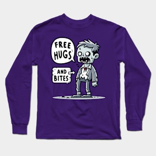 Free hugs and bites - Zombie Long Sleeve T-Shirt